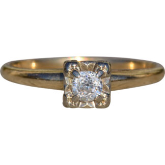 The Presidio:  Ladies 14K Two Tone 0.15CT Diamond Engagement or Promise Ring