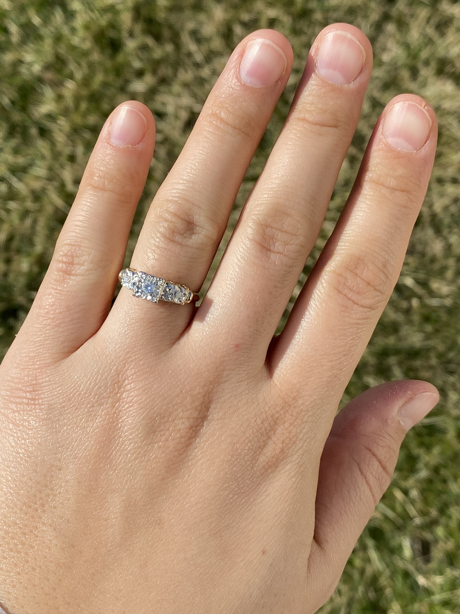 SOLD - The Colusa: Ladies Karlan & Bleicher Signed 14K Two Tone Diamond Engagement Ring - Image 8