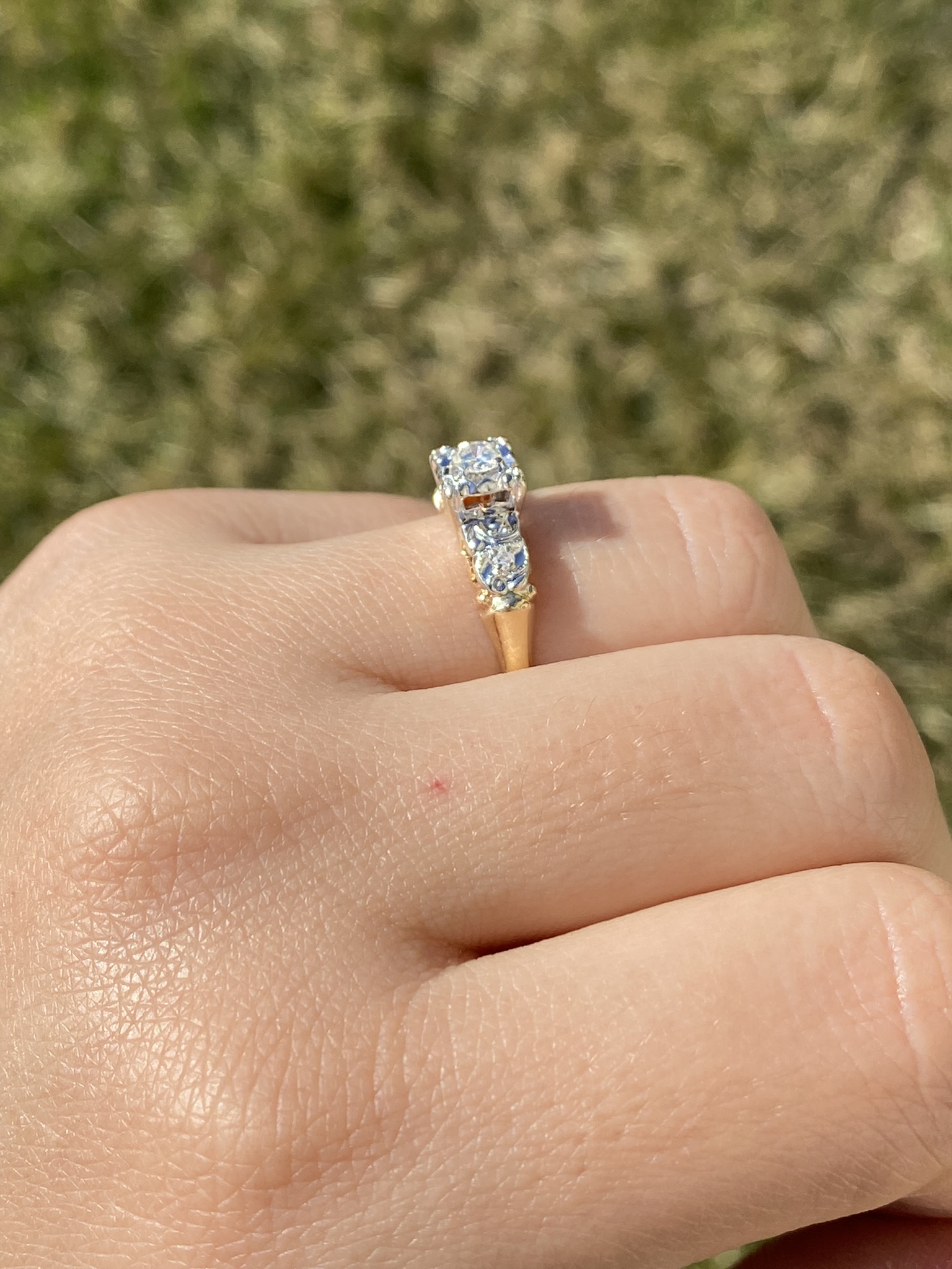 SOLD - The Colusa: Ladies Karlan & Bleicher Signed 14K Two Tone Diamond Engagement Ring - Image 11