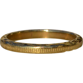 The Estero:  Ladies Mid Finger Band or Child's Ring in 14K Gold