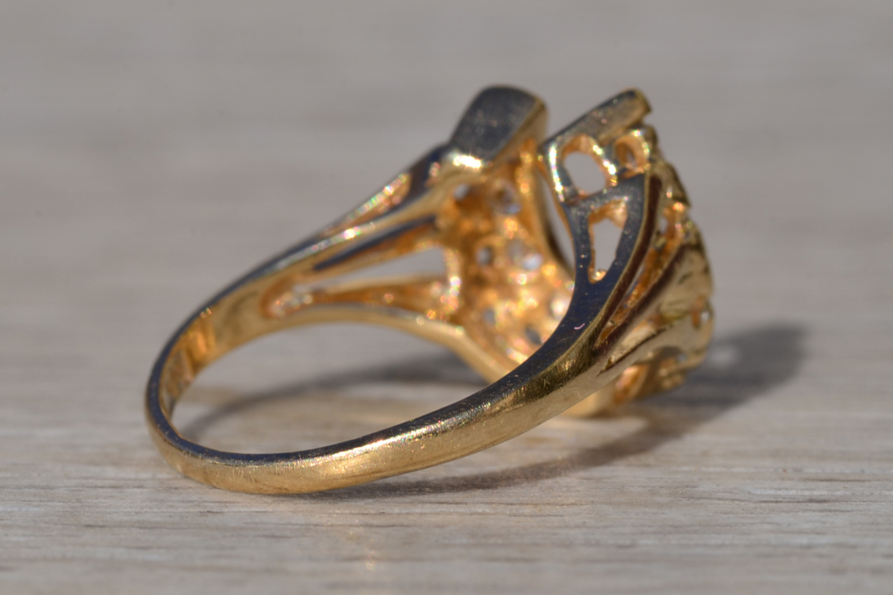 SOLD - The Alderpoint: Ladies Signed Truebrite Diamond Horseshoe Ring in 14K Gold - Image 7