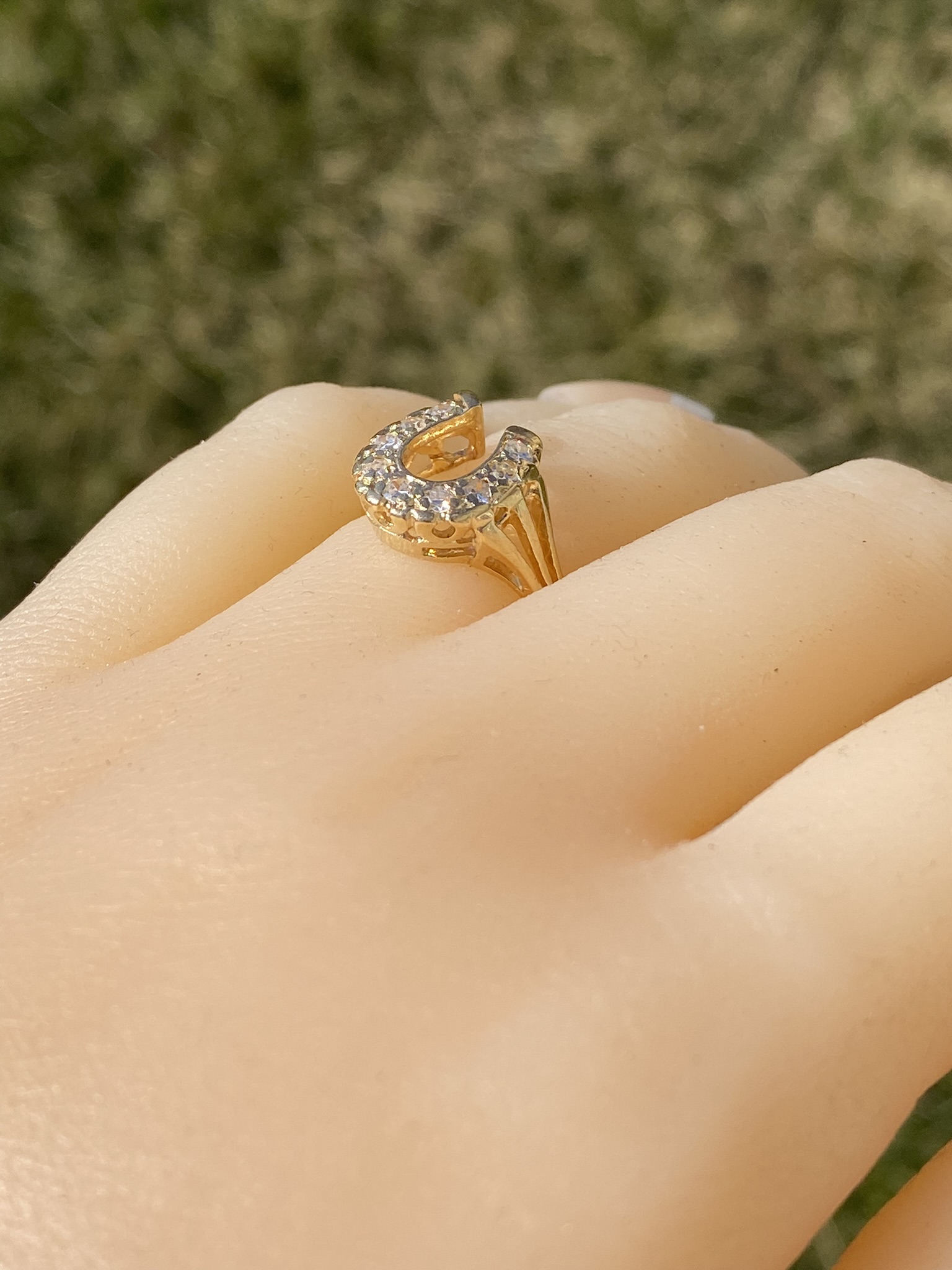 SOLD - The Alderpoint: Ladies Signed Truebrite Diamond Horseshoe Ring in 14K Gold - Image 10