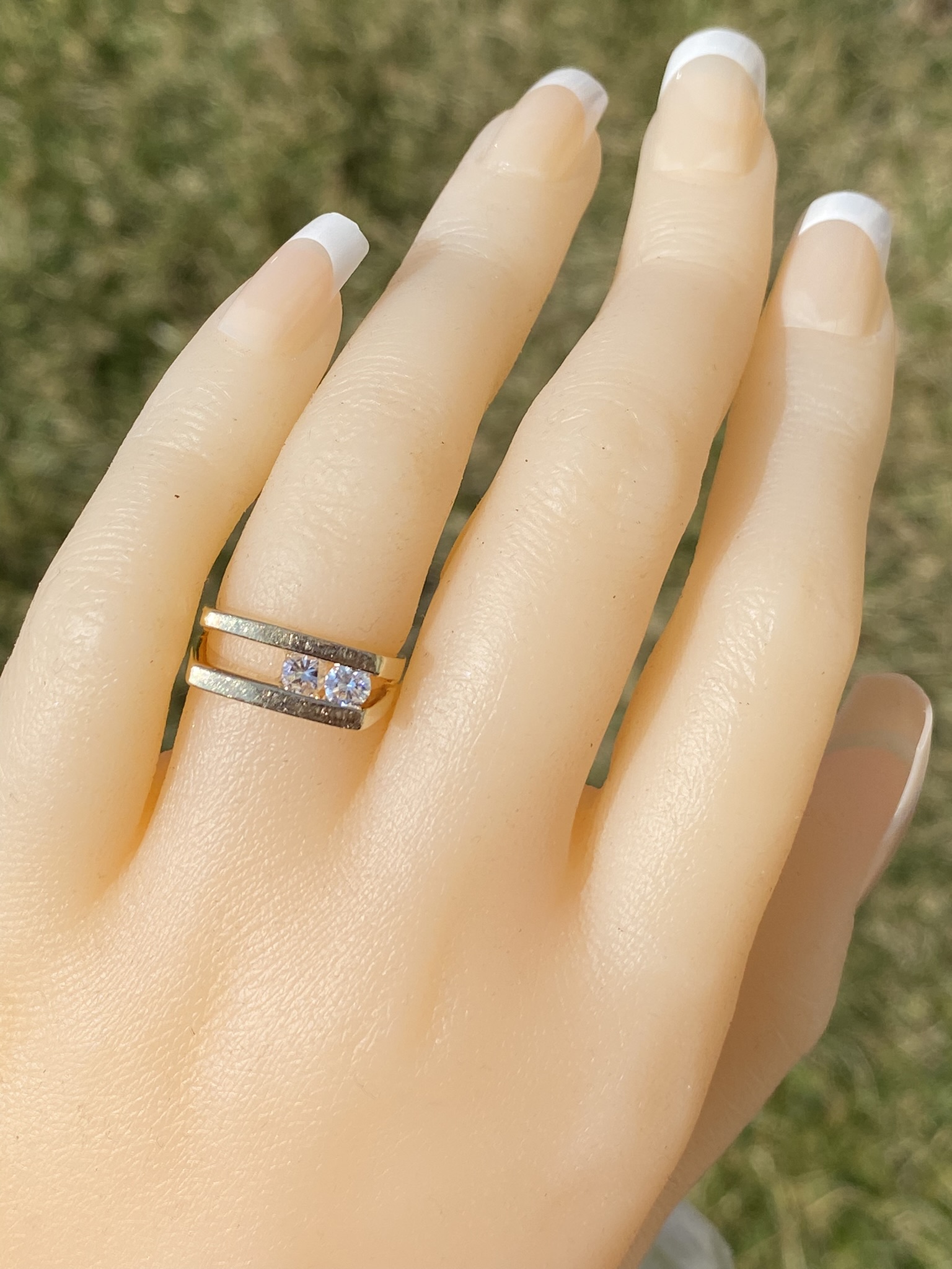 SOLD - The Knappton: Ladies Mid Century 14K Gold Diamond Channel Set Ring - Image 8