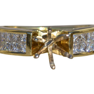 Ladies 18K Gold Semi-Mount