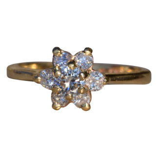 SOLD - The Ettersburg:  Ladies 14K Flower Engagement Style Ring set with 0.43 CTW Diamonds