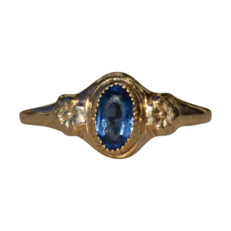 SOLD - The Galice:  Antique Child's Ring in Yellow Gold set with Topaz