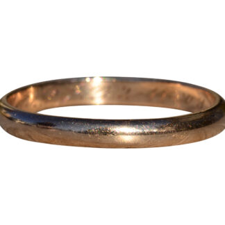 SOLD - The Airlie:  Ladies Antique 14K Rose Gold Classic Wedding Band