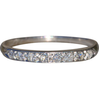 SOLD - The Dryden:  Ladies Antique Platinum and Diamond Wedding Band