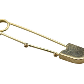 The Pinon:  Ladies Vintage 14K Yellow Gold Diaper Pin Charm Holder or Pendant