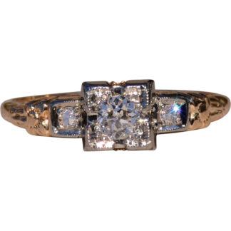 SOLD - The Neridup: Baskin Brothers Signed Antique Engagement Ring with Old Mine Diamond