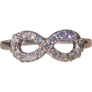 The Arley: White Gold Infinity Ring set with Diamonds