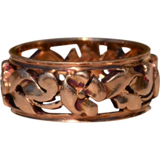 SOLD - The Cannington: Vintage Art Nouveau Rose Eternity Band