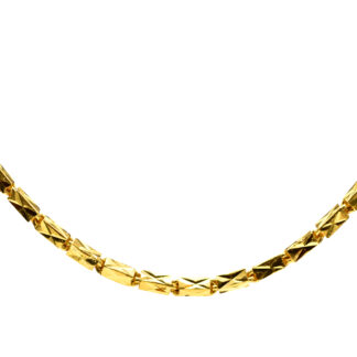SOLD - The Specialty:  22 Karat Specialty Link Diamond Cut Chain