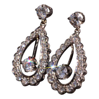 The Menten: Hollywood Glam Era Diamond Dangler Earrings