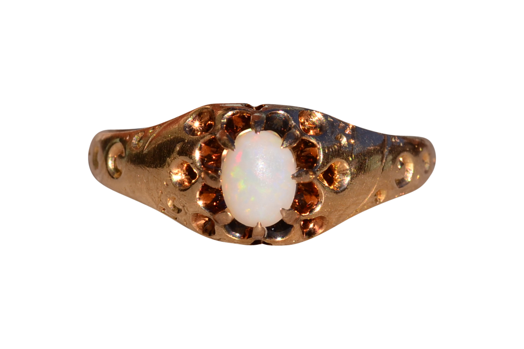 The Drap: Victorian Opal Ring in Yellow Gold