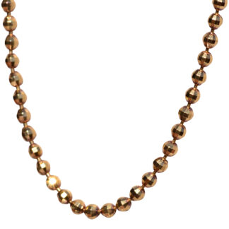 SOLD - The Amphons:  Diamond Cut Beaded Chain in Yellow Gold