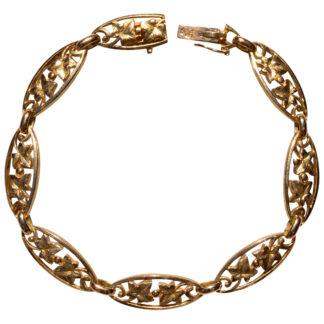 The Macon: Art Nouveau Bracelet in Yellow Gold