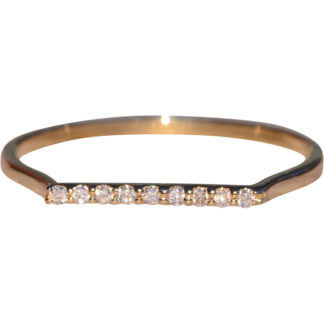 SOLD - The Cognas: Petite Flat top Diamond Band in Yellow Gold