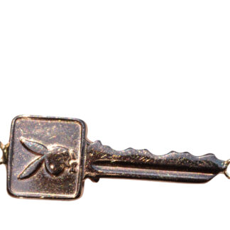SOLD - The PlayBoy: Vintage Yellow Gold Playboy Signed Bracelet with Playboy Bunny Key