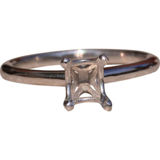 Platinum Mounting for Elongated Square