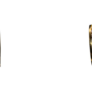 The Shipwreck Drive: Vintage Yellow Gold Hoop Earrings with Diamonds