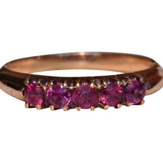 SOLD - The Maple Street: Victorian Era Natural Ruby Band