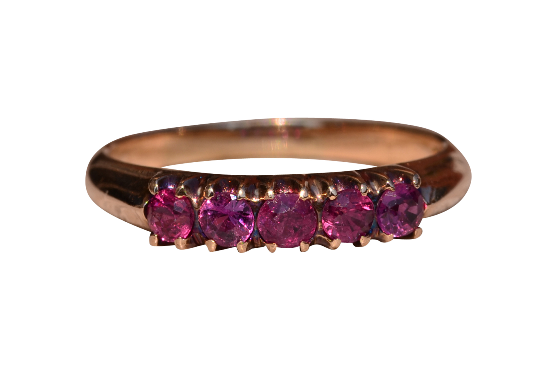 SOLD - The Maple Street: Victorian Era Natural Ruby Band