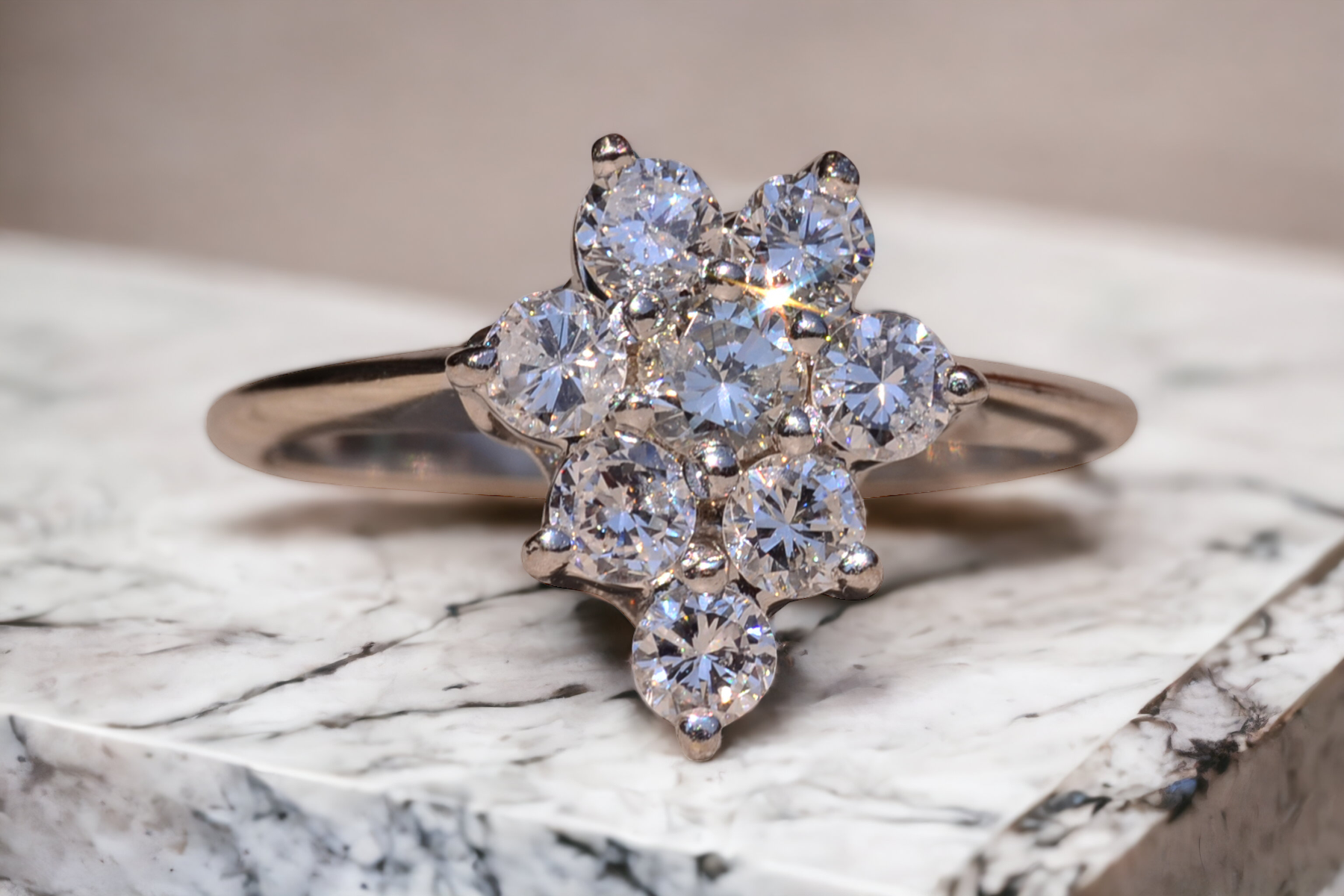 The Cedar Street: Vintage Diamond Shaped Diamond Ring - Image 11