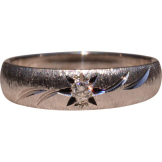 SOLD - The Agnew Ave: Mid Century Modern Textured Natural Diamond Ring