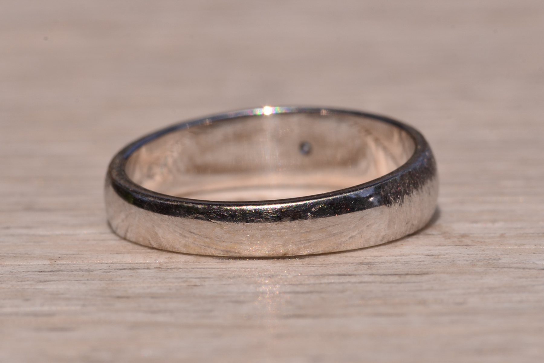 SOLD - The Agnew Ave: Mid Century Modern Textured Natural Diamond Ring - Image 5