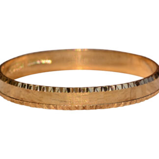 SOLD - The Reed: Yellow Gold Italian Made Faceted Band