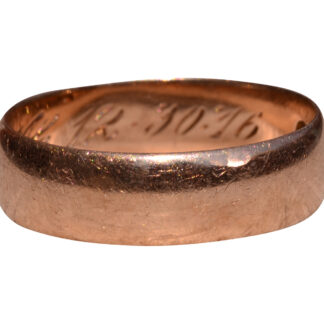 SOLD - The Reuter Place: Antique Rose Gold Wedding Band Circa 1876