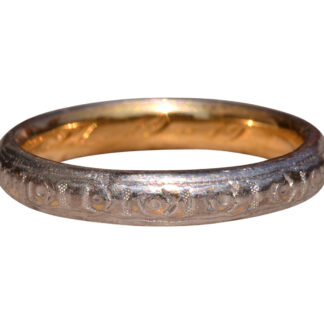 The Sangler Place: Antique Platinum and 18 Karat Yellow Gold Wedding Band