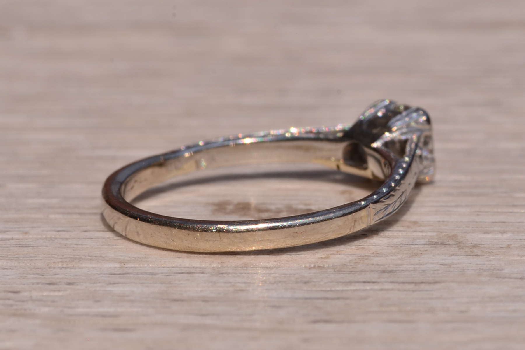 The Etna Street: Antique Art Deco Engagement Ring with Old European Cut Natural Diamond - Image 5