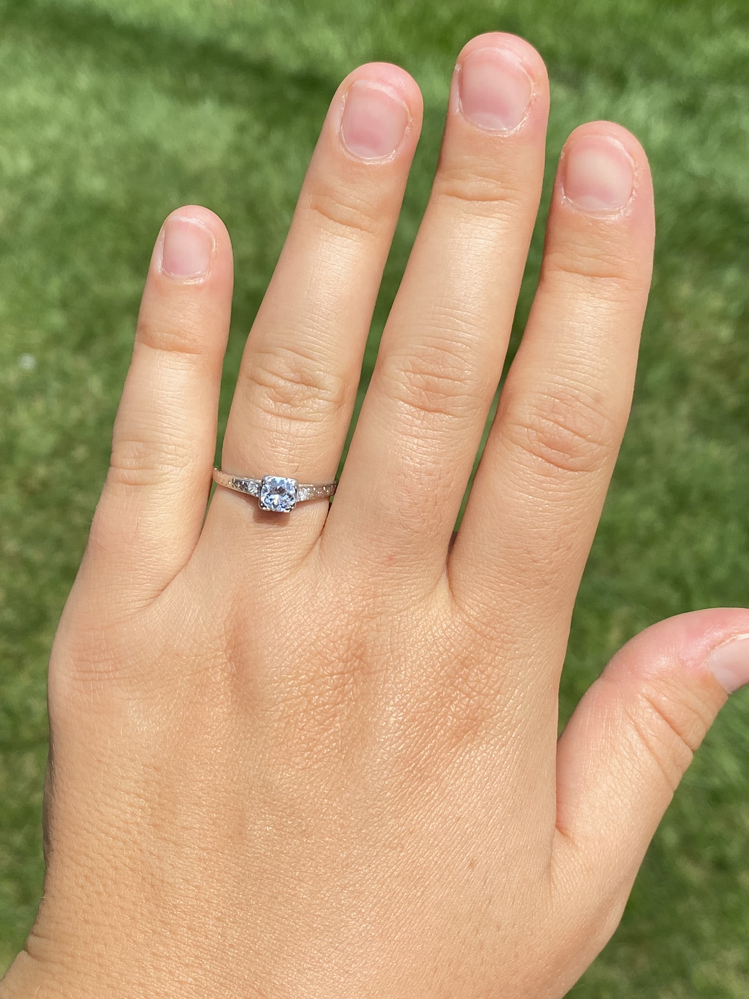 The Etna Street: Antique Art Deco Engagement Ring with Old European Cut Natural Diamond - Image 8