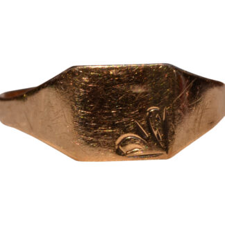 SOLD - The Aqualina: Irish Made Yellow Gold Signet Ring