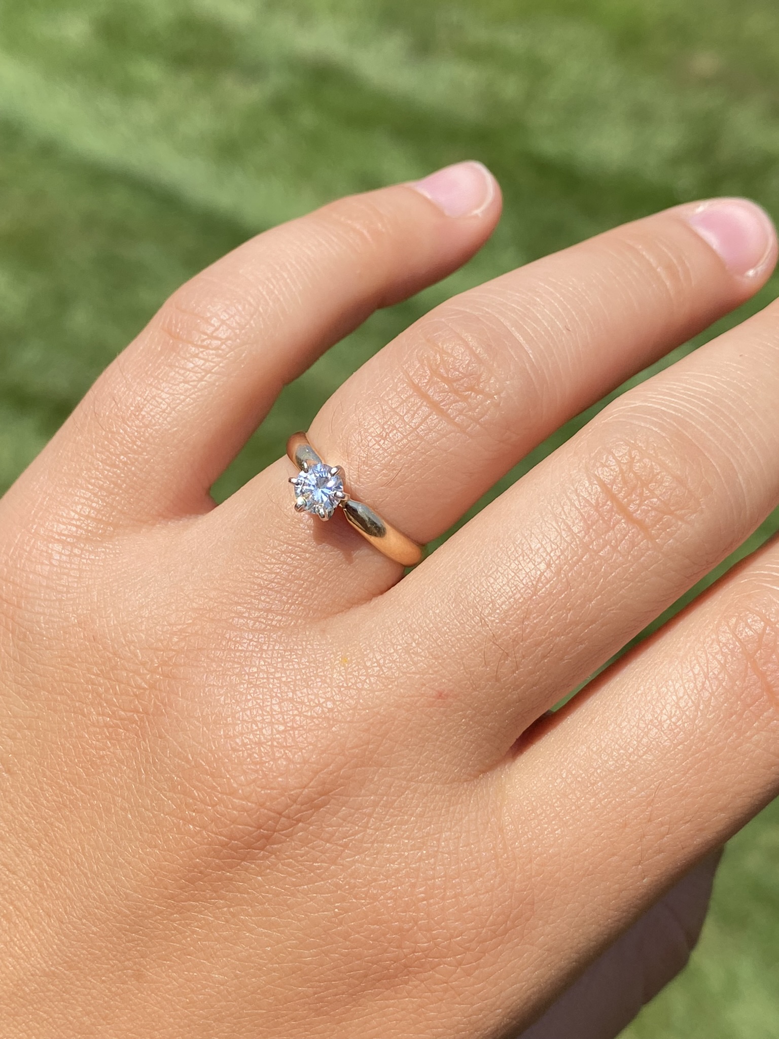 The Emery Street: Yellow Gold Solitaire Engagement Ring with Round Brilliant Cut Natural Diamond - Image 9