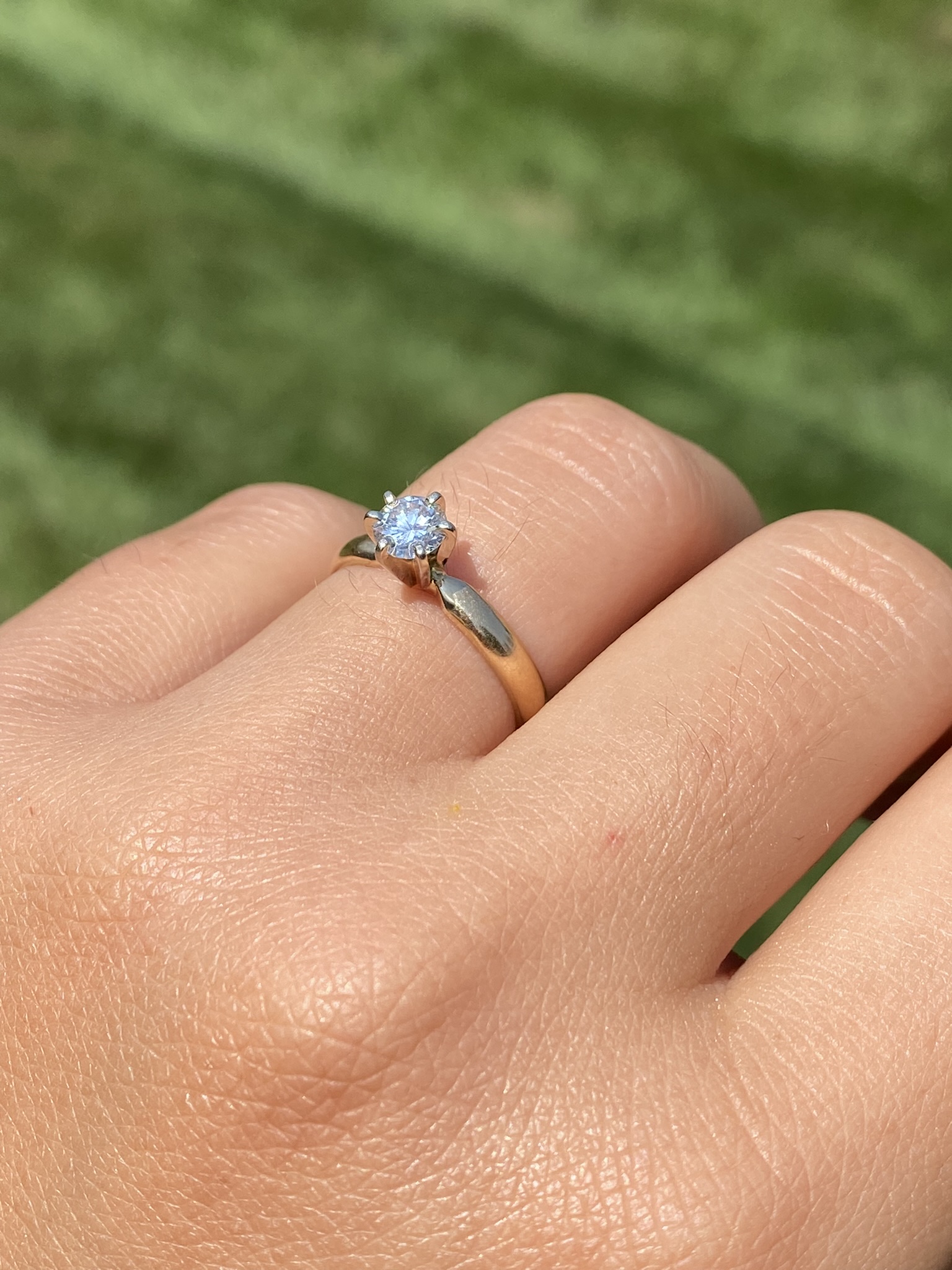 The Emery Street: Yellow Gold Solitaire Engagement Ring with Round Brilliant Cut Natural Diamond - Image 10