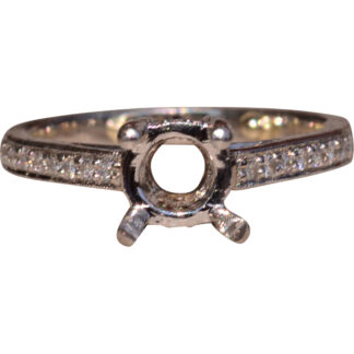 Vintage Platinum Mounting Set with Natural Diamonds