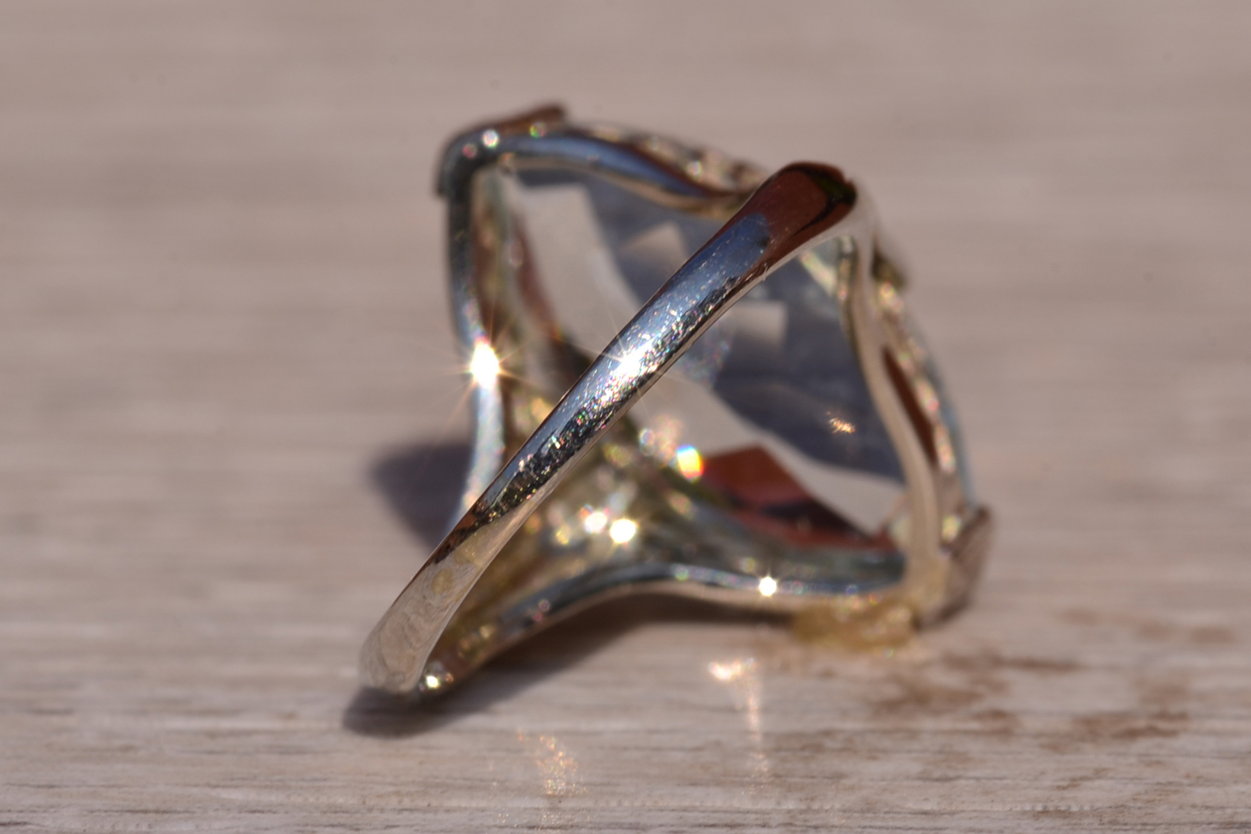 SOLD - The Seaview Ave: Antique Art Deco Aquamarine Navette Ring - Image 5