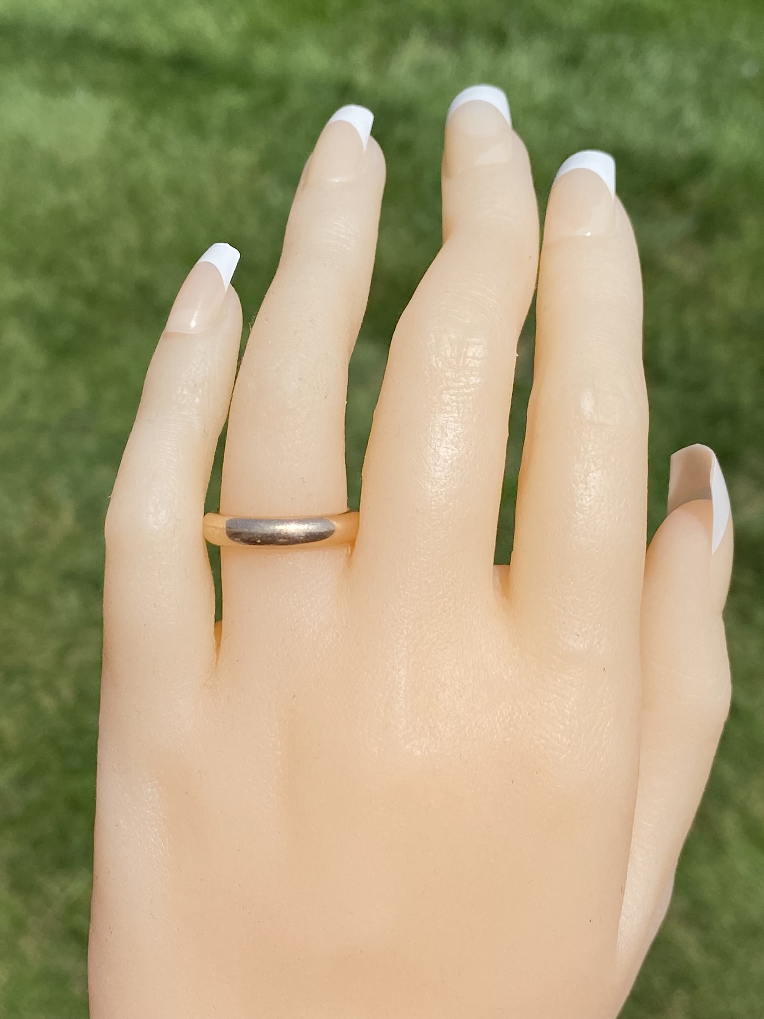 SOLD - The Midway: Antique Rose Gold High Dome Wedding Band Circa 1916 - Image 5