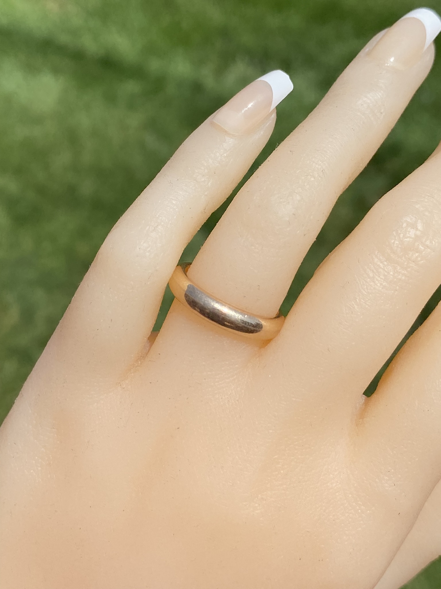 SOLD - The Midway: Antique Rose Gold High Dome Wedding Band Circa 1916 - Image 6