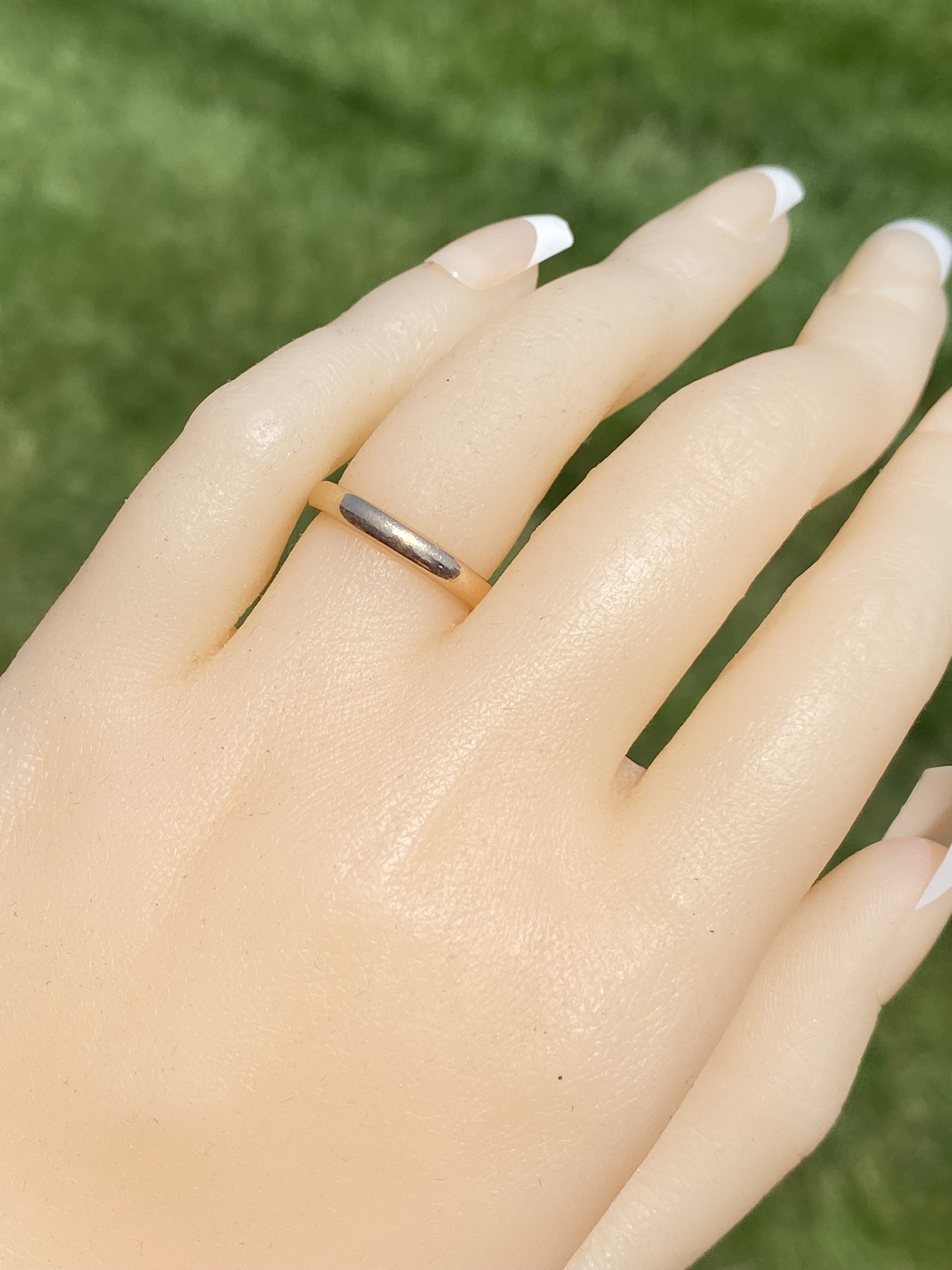 The Hoppin Road: Antique Signed Rose Gold Donut Ring - Image 6