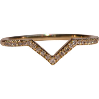 The Edison Street:  Yellow Gold Diamond Chevron Band