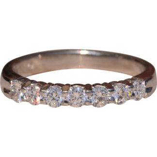 The Duval Place:  Platinum and Natural Diamond Stackable Band