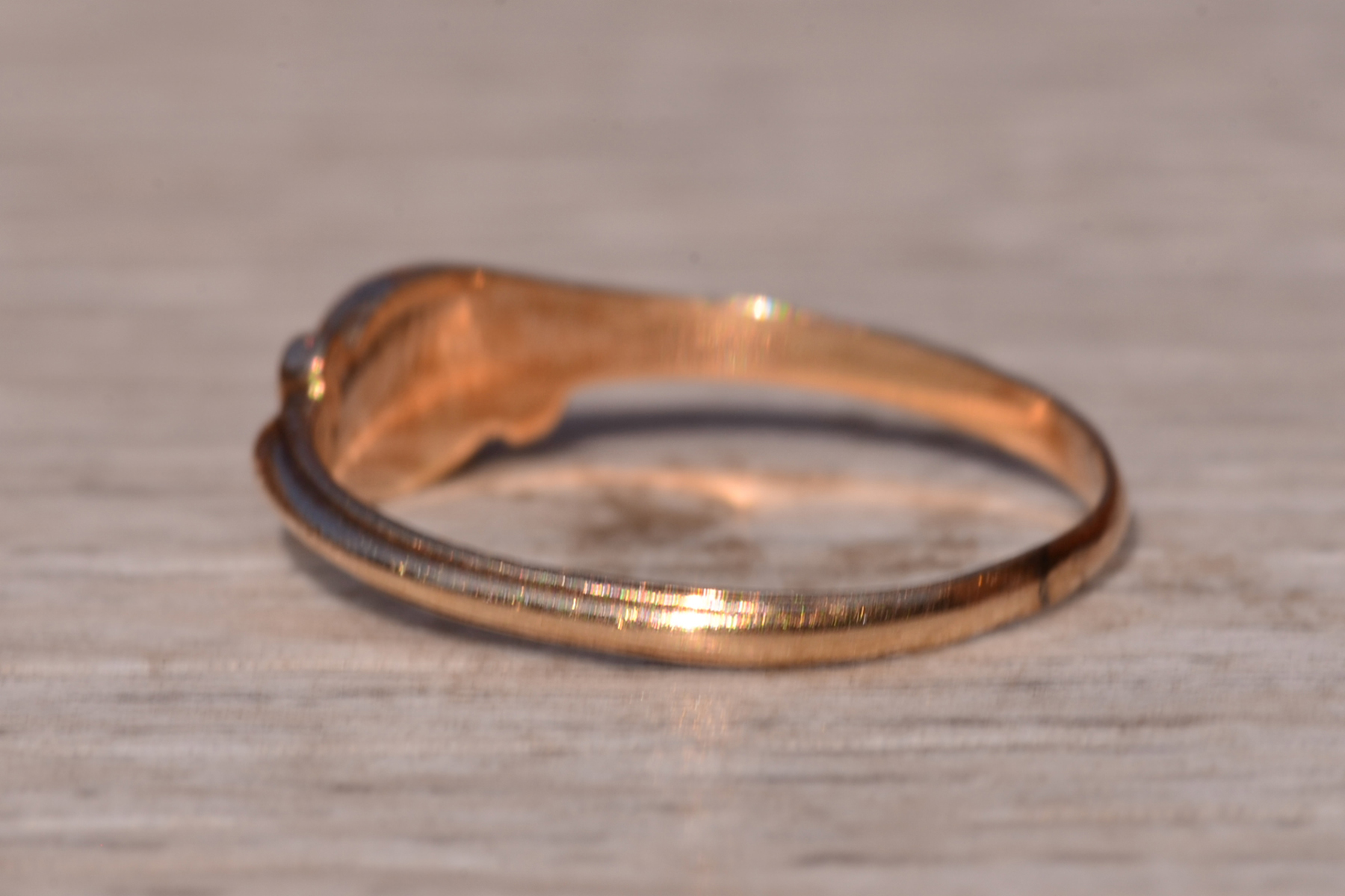 SOLD - The Prentice Place: Antique Rose Gold Bohemian Garnet Ring - Image 4