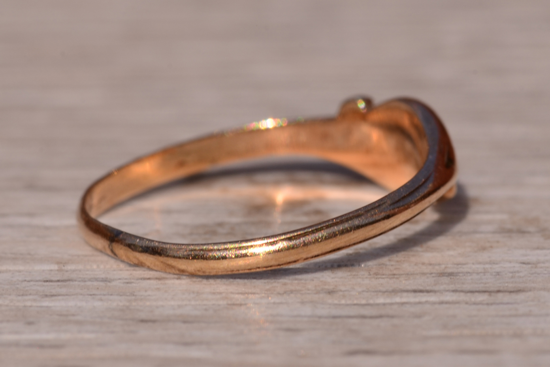 SOLD - The Prentice Place: Antique Rose Gold Bohemian Garnet Ring - Image 5