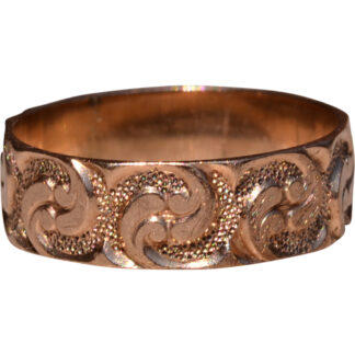 SOLD - The Revere Road:  Georgian Era Band in Rose Gold with Hand Engraving
