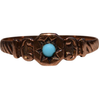 SOLD - The Ms Bryant:  Antique Victorian Turquoise Ring in Rose Gold