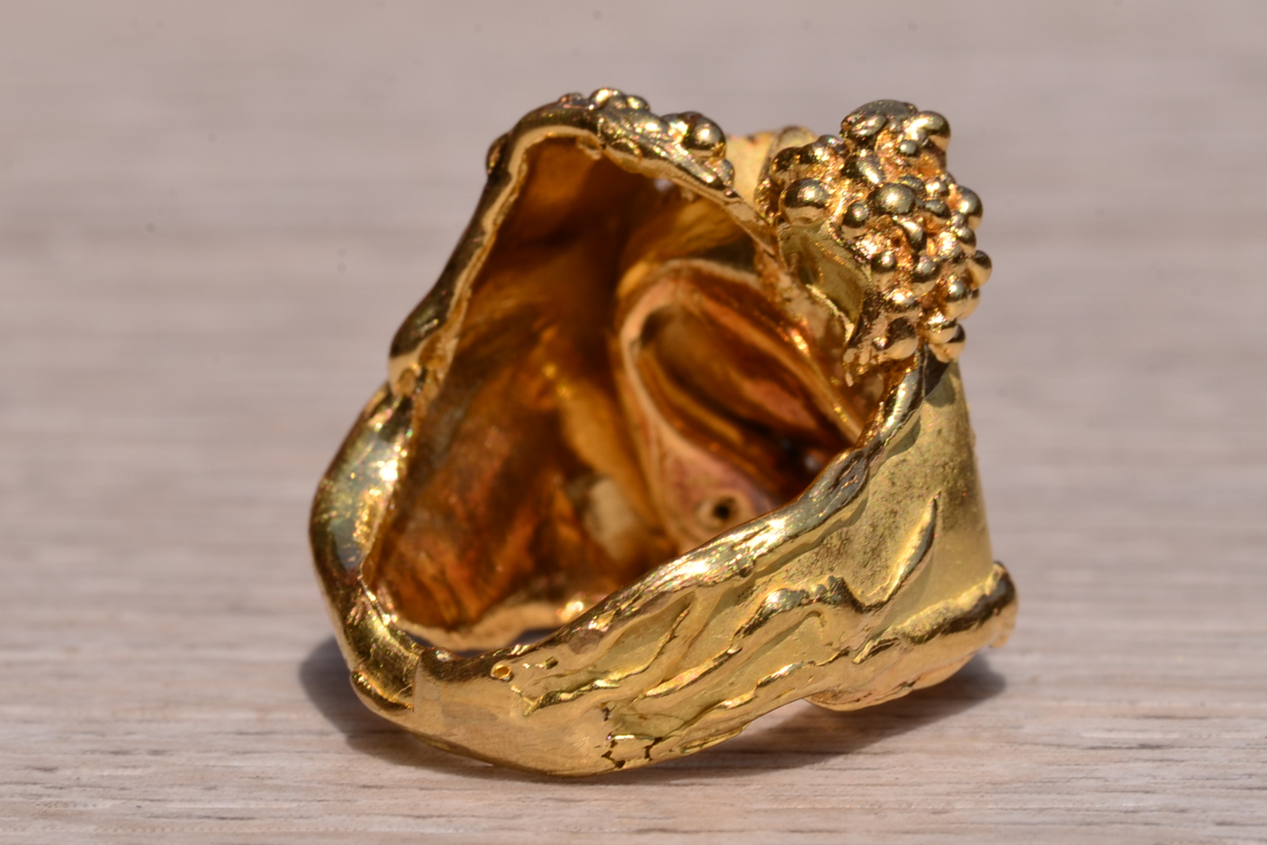 SOLD - The Brutalist: Brutalist Jadeite and Diamond Ring - Image 5
